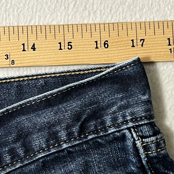 Banana Republic Straight Jeans Mens TAG 34x34 Blue Denim Dark Wash FIT 34x32.5 - Picture 5 of 17